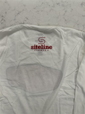 Siteline Fishing Co. White Red Long Sleeve