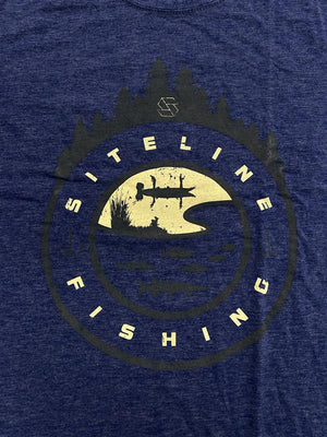 Siteline Fishing Co. Blue Tee Front Graphic Only