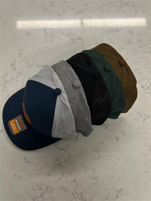 Siteline Fishing Co - Blue Leather Patch S Cap