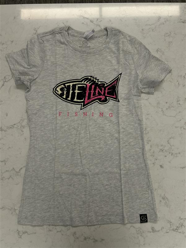 Siteline Fishing Co. White and Pink Tee